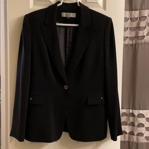 Black suit jacket and matching skirt